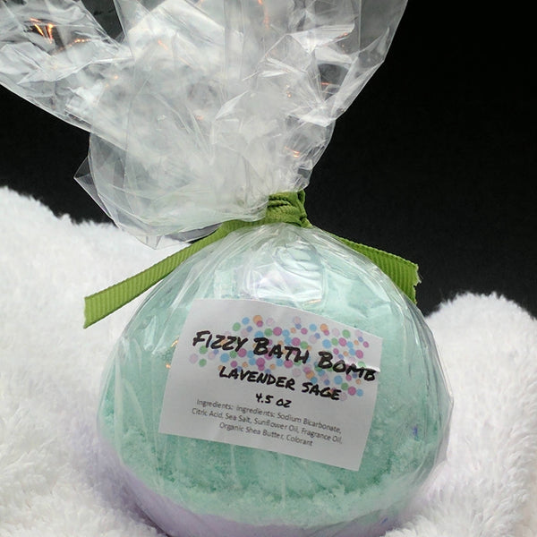 Lavender Sage Bath Bomb Bath Fizzy 4.5 oz