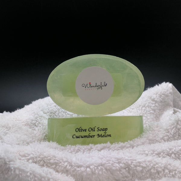 Natural and Pure Olive Oil Soap Scented with Cucumber Melon Essential Oils