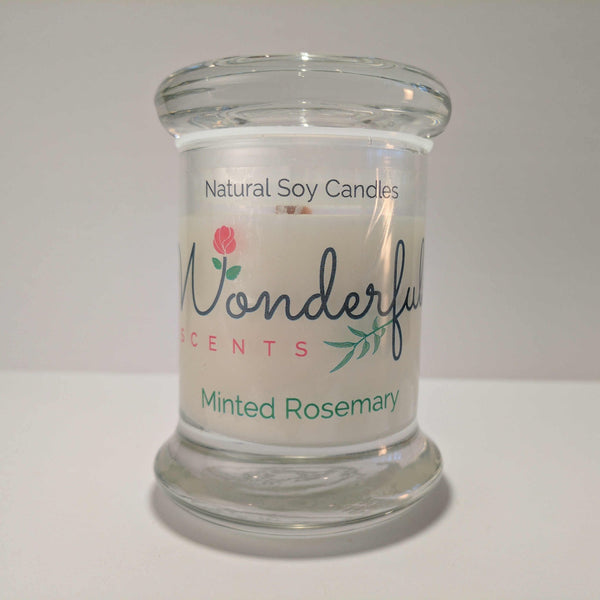 Soy Wax 2.75 oz Status Jar Scented Minted Rosemary Compressed