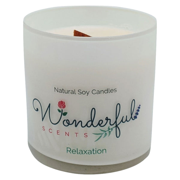 Wonderful Scents 11 oz Tumbler Candle Wood Wick Relaxation