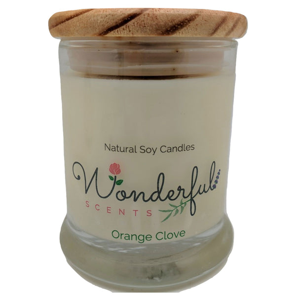 Wonderful Scents 12oz Soy Orange Clove Candle with Cotton Wick
