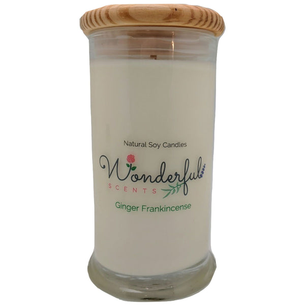 Wonderful Scents 21oz  Ginger Frankincense with Cotton Wick