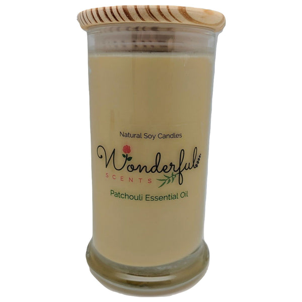 Wonderful Scents 21oz  Patchouli Essential Oil Candle with Cotton Wick