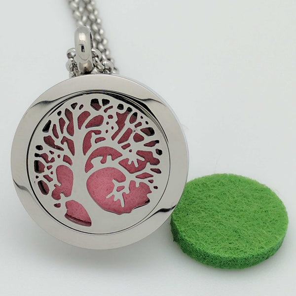 Wonderful Scents Modern Tree of Life Pendant Necklace For Essential Oil Diffusing