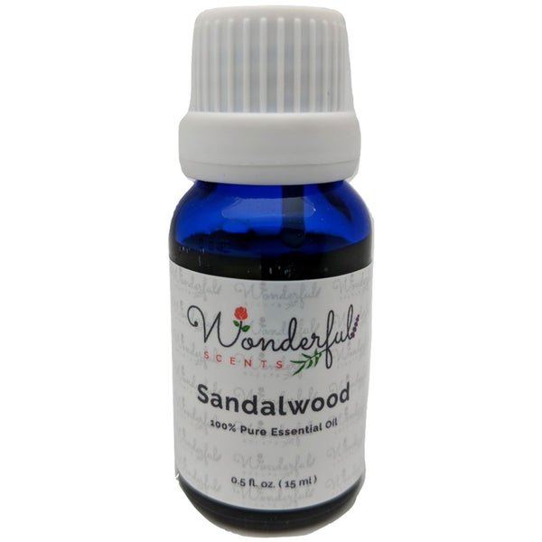Wonderful Scents Sandalwood Essential Oil 15 ml Bottle New Label