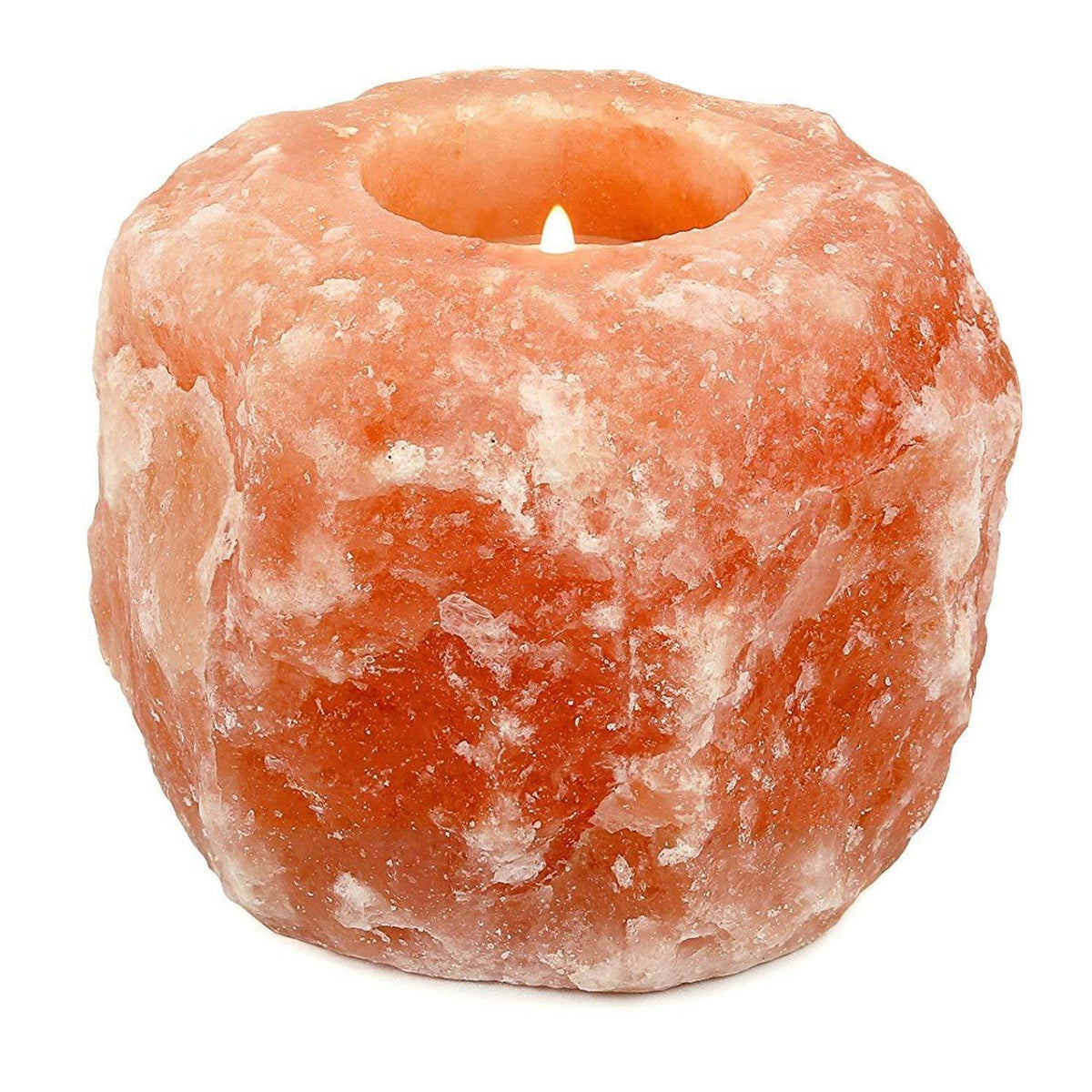 White himalayan salt candle holder hotsell