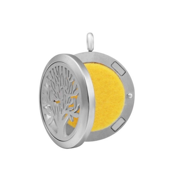 Stainless Steel Essential Oil Locket Diffuser Open - 25mm