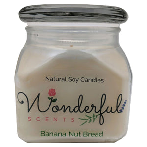 12oz Scented Bakery Jar Candle Banana Nut Bread Cotton Wick Glass Lid