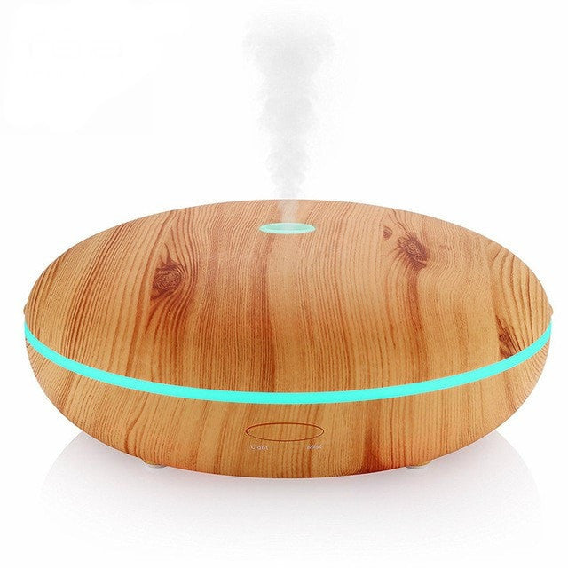 350 ml Essential Oil Diffuser With Cool Mist & Color LED Light Wood