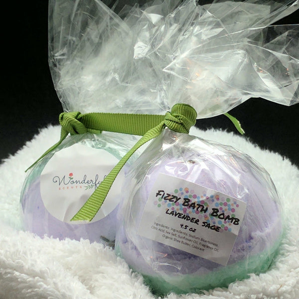 Lavender Sage Bath Bomb 4.5oz Two Pack