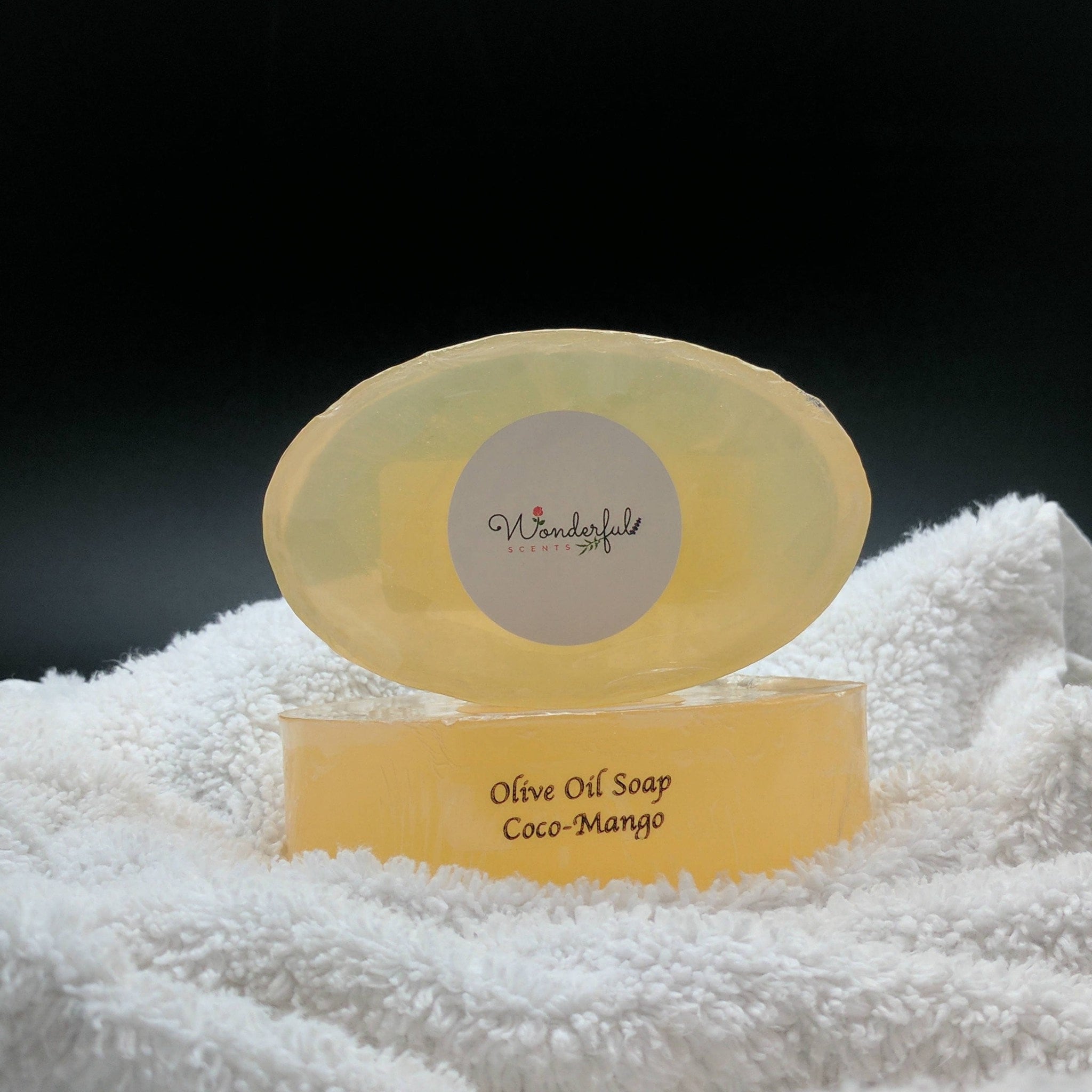 Natural and Pure Olive Oil Soap Scented with Coco Mango Essential Oils