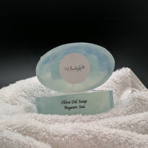 Natural and Pure Olive Oil Soap Scented with Essential Oils Aegean Sea