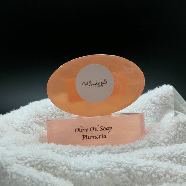 Natural and Pure Olive Oil Soap Scented with Plumeria Essential Oils