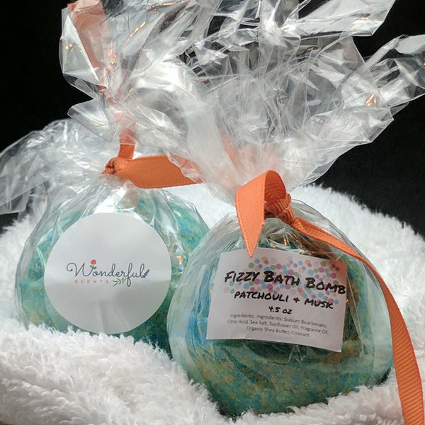 Patachouli and Musk Bath Bomb 4.5oz Two Pack