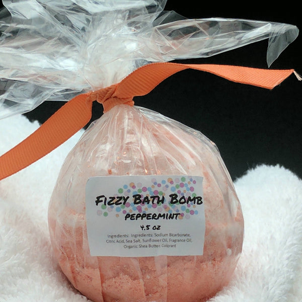 Peppermint Bath Bomb Bath Fizzy 4.5 oz