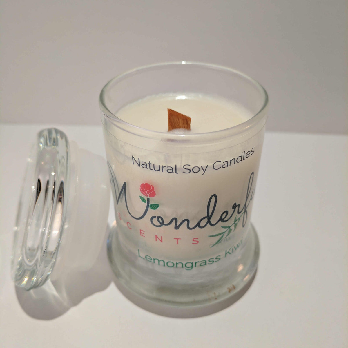 2.75 oz Hand Poured Soy Wax Candle With Wood Wick Status Jar With Lid ...