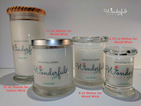 Wonderful Scents Soy Wax Status Jar Collection