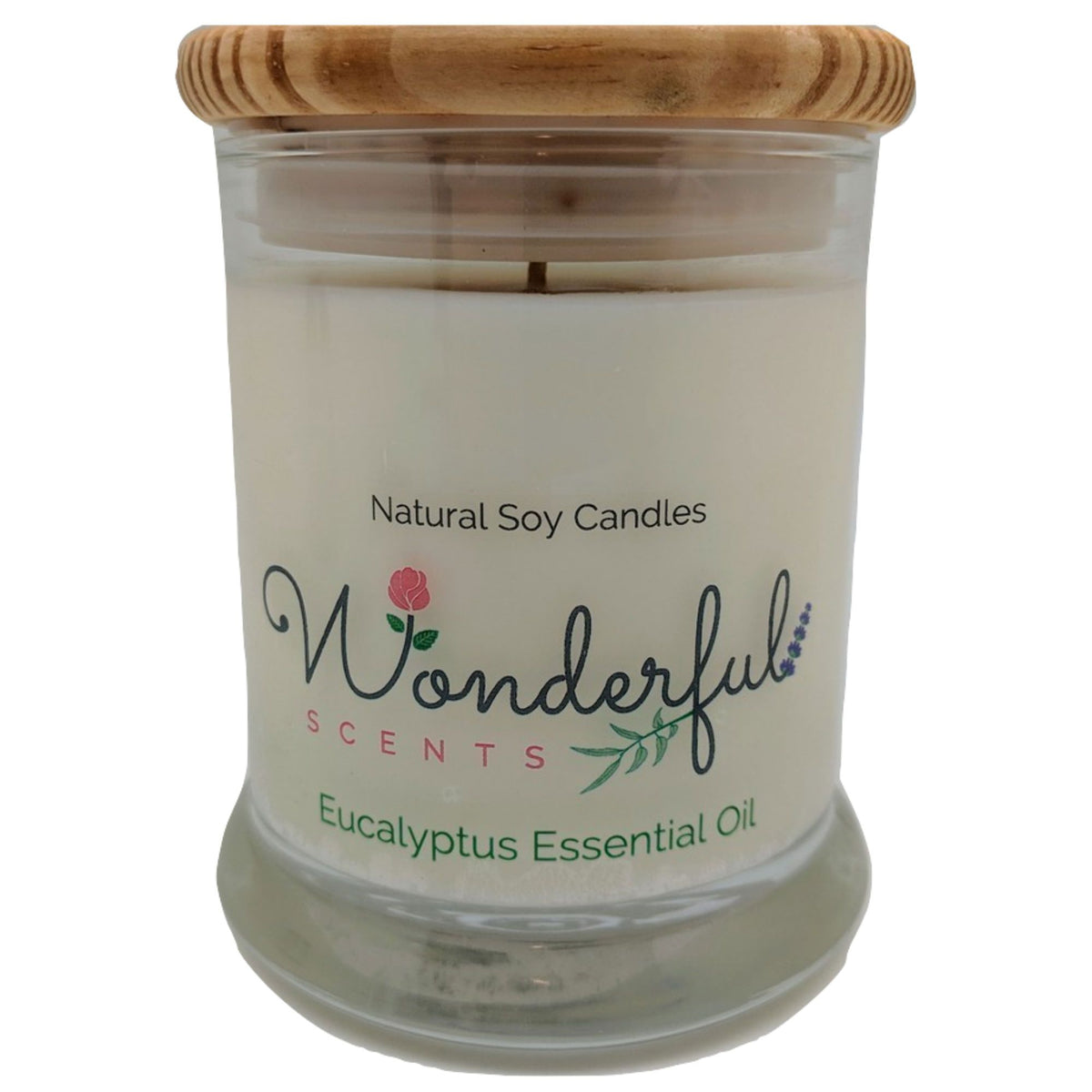 12.5 oz Soy Candle Cotton Wick Hand Poured Status Jar with Wooden Lid ...