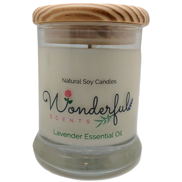 Wonderful Scents 12oz Soy Lavender Candle with Cotton Wick