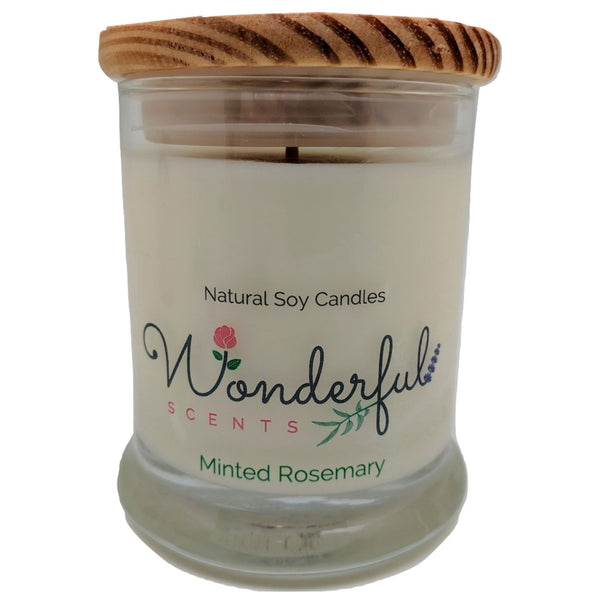 Wonderful Scents 12oz Soy Minted Rosemary Candle with Cotton Wick