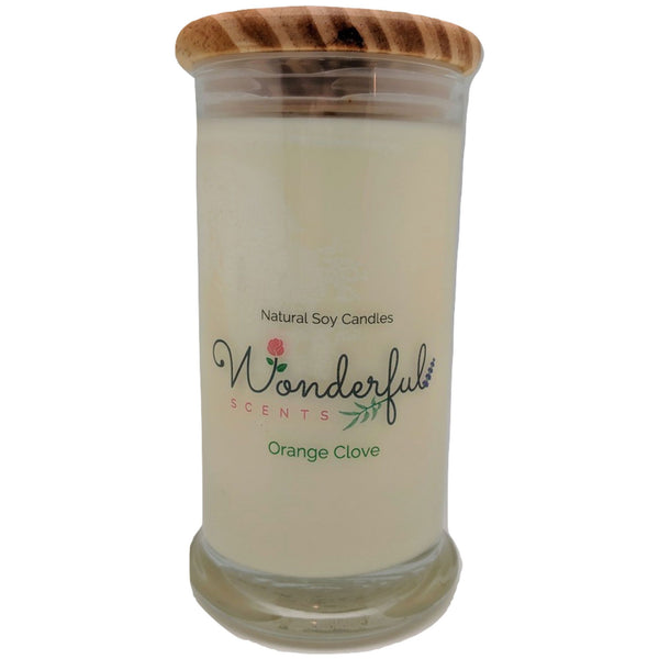 Wonderful Scents 21oz  Orange Clove Candle with Cotton Wick