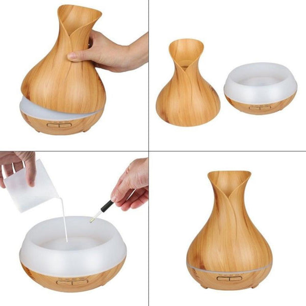 Wonderful Scents 400 ml Essential Oil Light Wood Diffuser Diffusing_Use