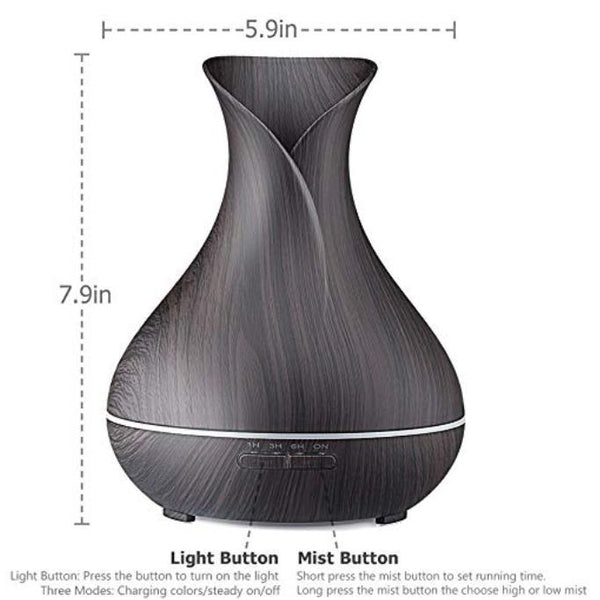Wonderful Scents Dark Wood 400ml Vase Diffuser Dimensions