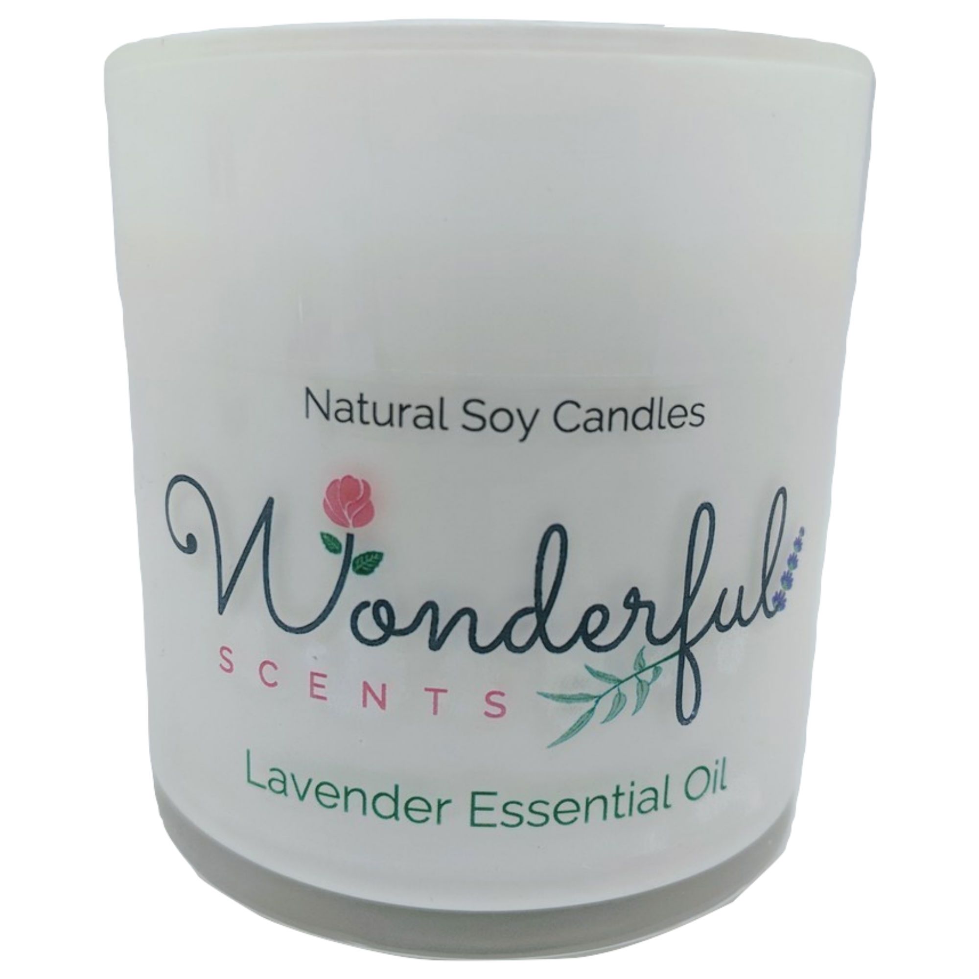 12 oz. clear tumbler natural soy wax scented candle