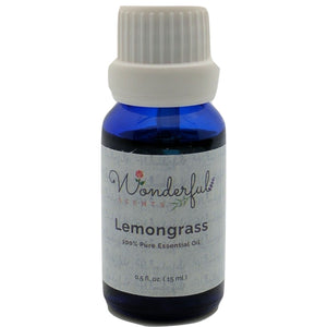 Wonderful Scents Lemongrass Essential Oil 15 ml Bottle