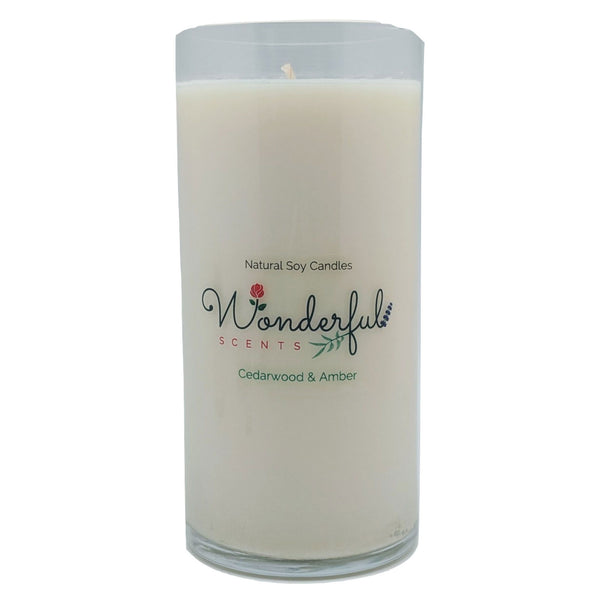 Wonderful Scents Never Ending Soy Candle Cedarwood and Amber