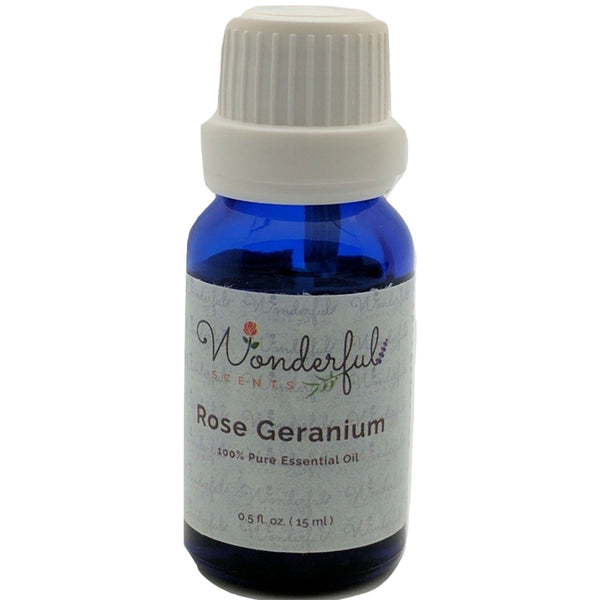 Wonderful Scents Rose Geranium Essential Oil 15 ml Bottle