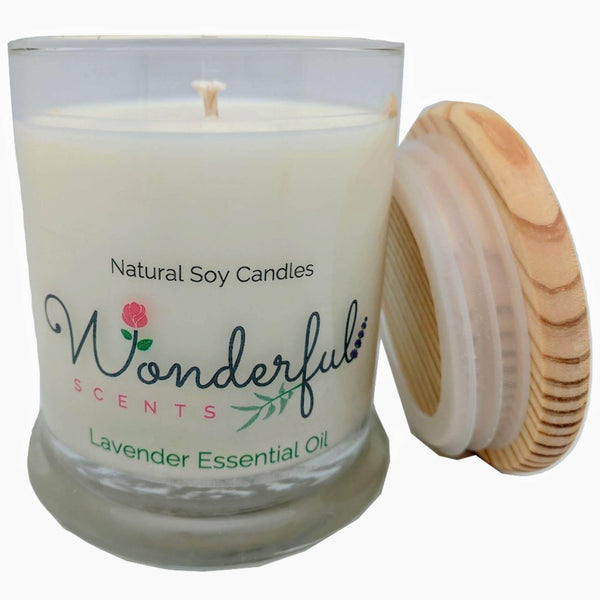 Wonderful Scents Scented 12oz Status Jar Candle Lavender with Cotton Wick