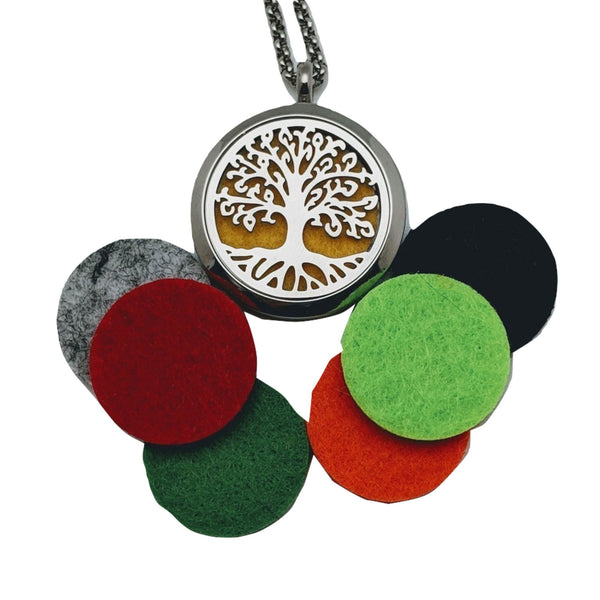 Wonderful_Scents Tree of Life Pendant with 7 Felt Pads