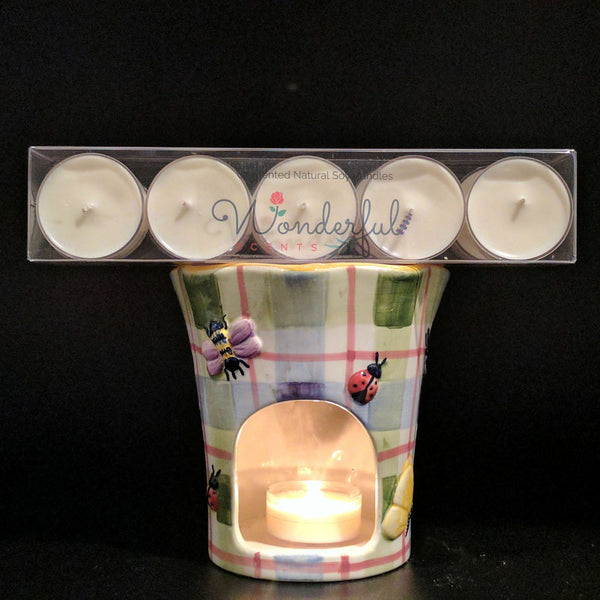 Wonderful Scents Unscented Soy Wax Tealight Candles