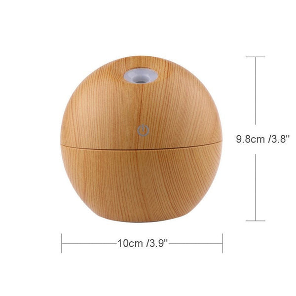 Dimension of 130 ml Essential Oil USB Diffuser with LED