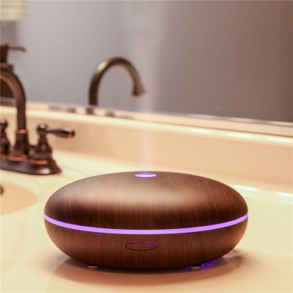 Kitchen Diffusing 350 ml Essential Oil Diffuser With Cool Mist & Color LED Dark Wood