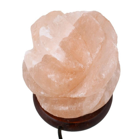 Rose Carved Himalayan Salt LED Lamp